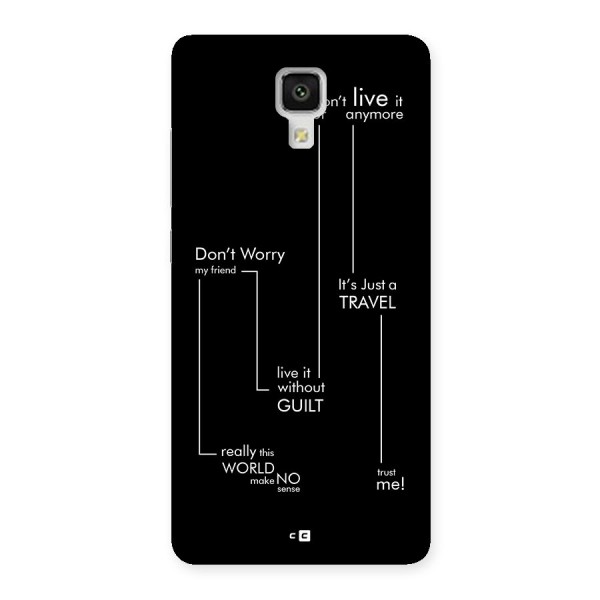 Quotes Of Life Back Case for Mi4