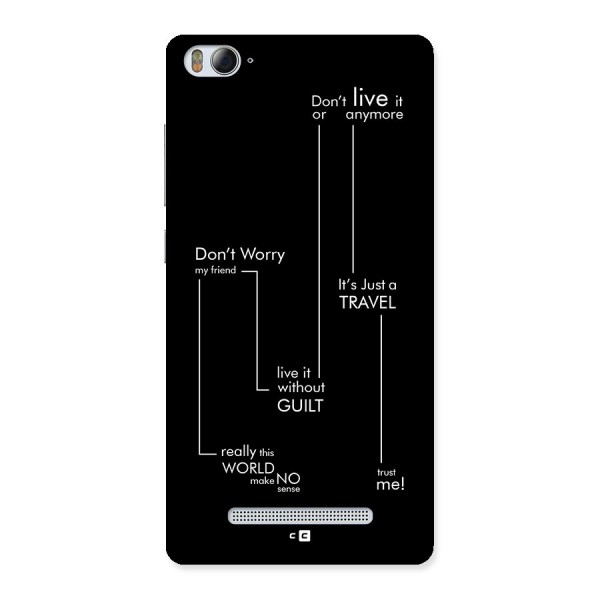 Quotes Of Life Back Case for Mi4i