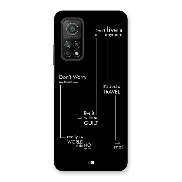 Quotes Of Life Back Case for Mi 10T 5G