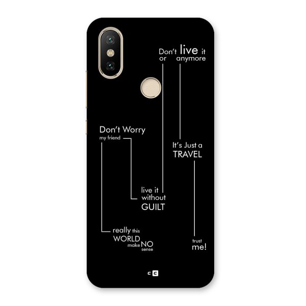 Quotes Of Life Back Case for Mi A2