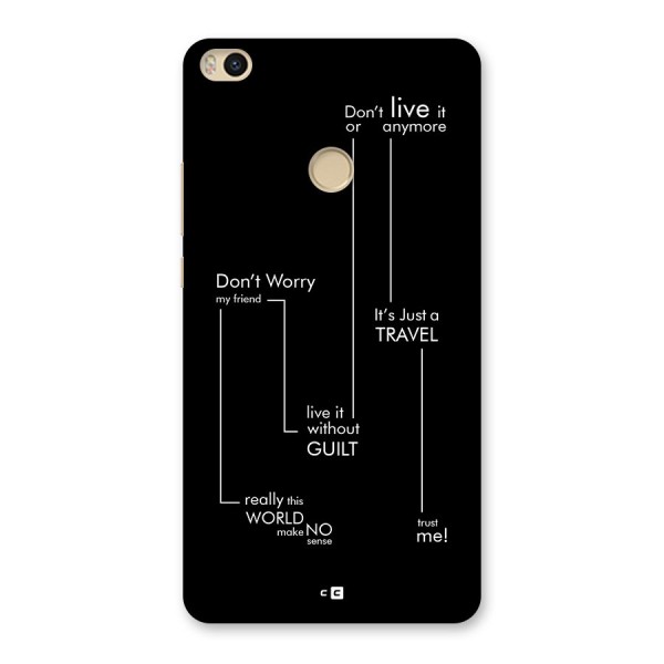 Quotes Of Life Back Case for Mi Max 2