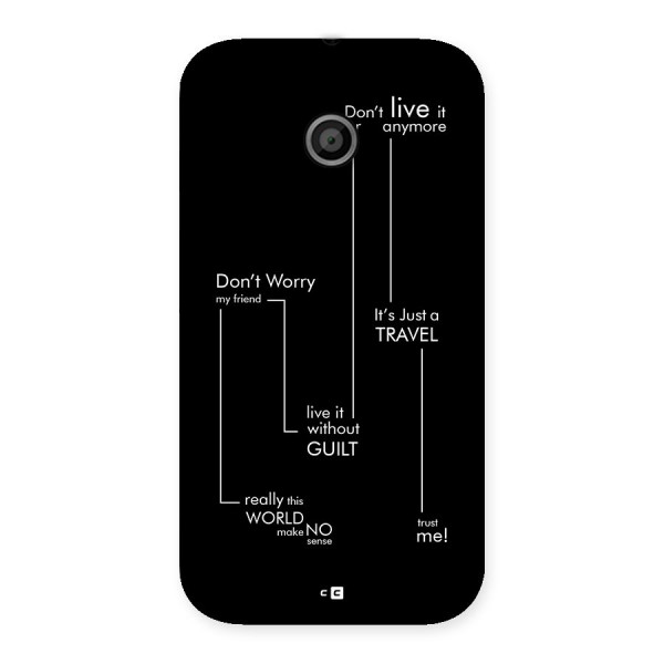 Quotes Of Life Back Case for Moto E