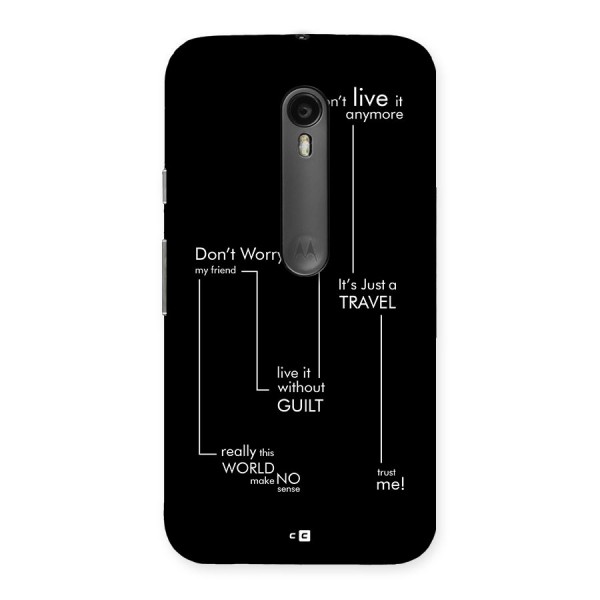 Quotes Of Life Back Case for Moto G3