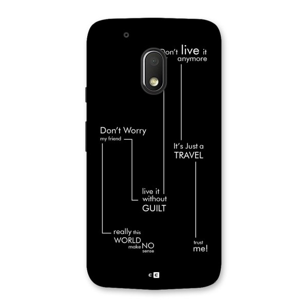 Quotes Of Life Back Case for Moto G4 Play