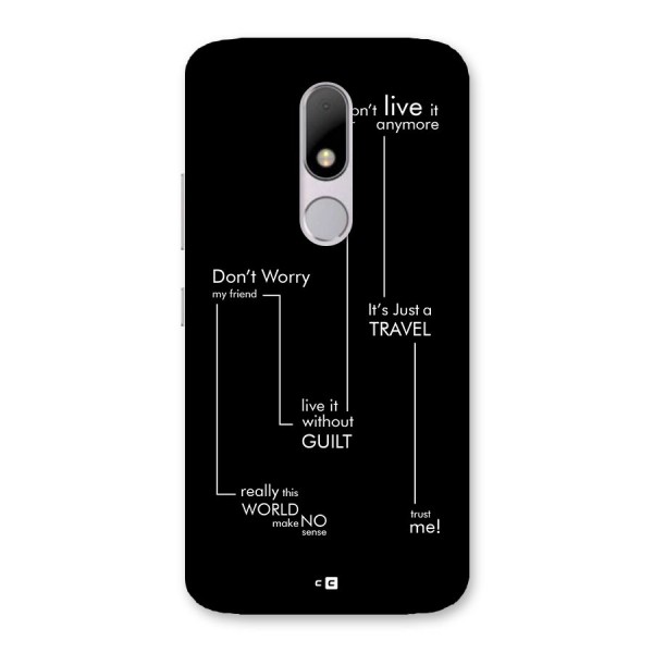 Quotes Of Life Back Case for Moto M