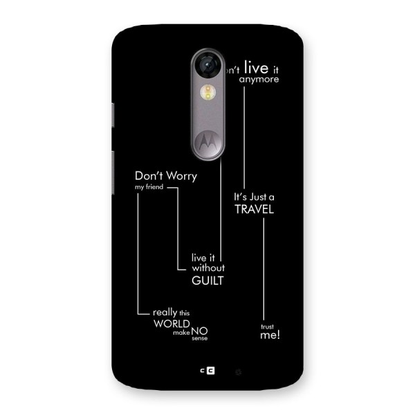 Quotes Of Life Back Case for Moto X Force