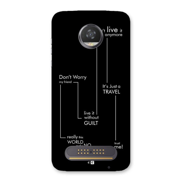 Quotes Of Life Back Case for Moto Z2 Play