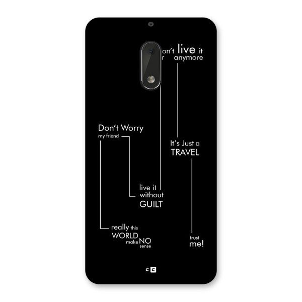 Quotes Of Life Back Case for Nokia 6