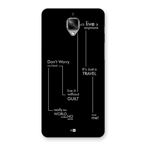 Quotes Of Life Back Case for OnePlus 3T