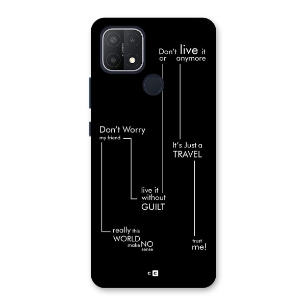 Quotes Of Life Back Case for Oppo A15