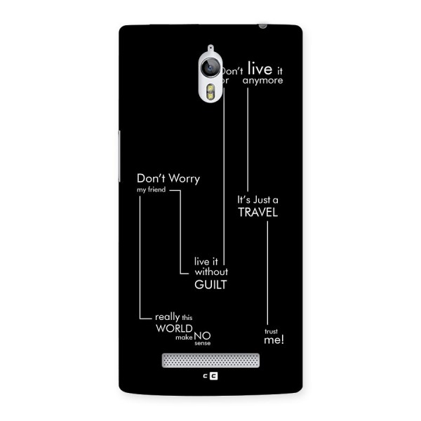 Quotes Of Life Back Case for Oppo Find 7