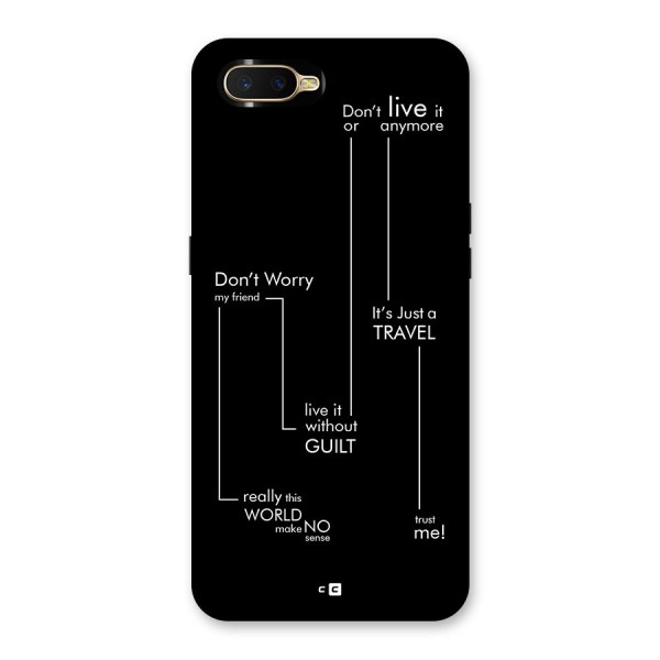 Quotes Of Life Back Case for Oppo K1