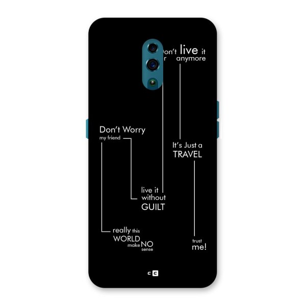 Quotes Of Life Back Case for Oppo Reno