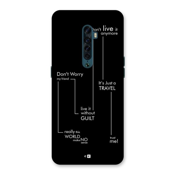 Quotes Of Life Back Case for Oppo Reno2