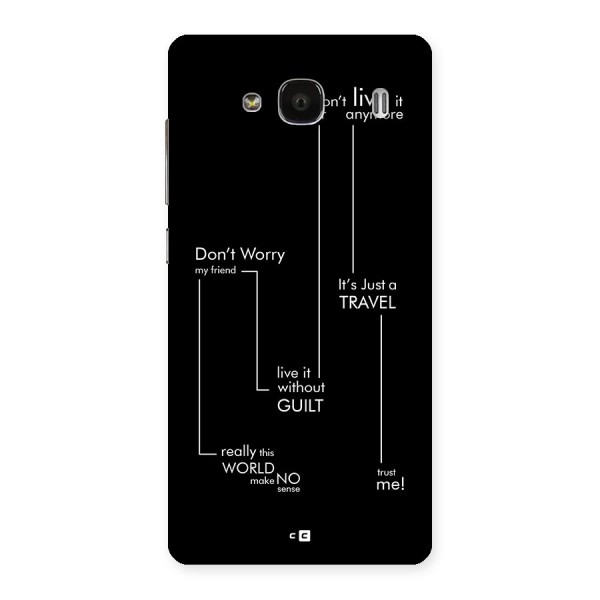 Quotes Of Life Back Case for Redmi 2