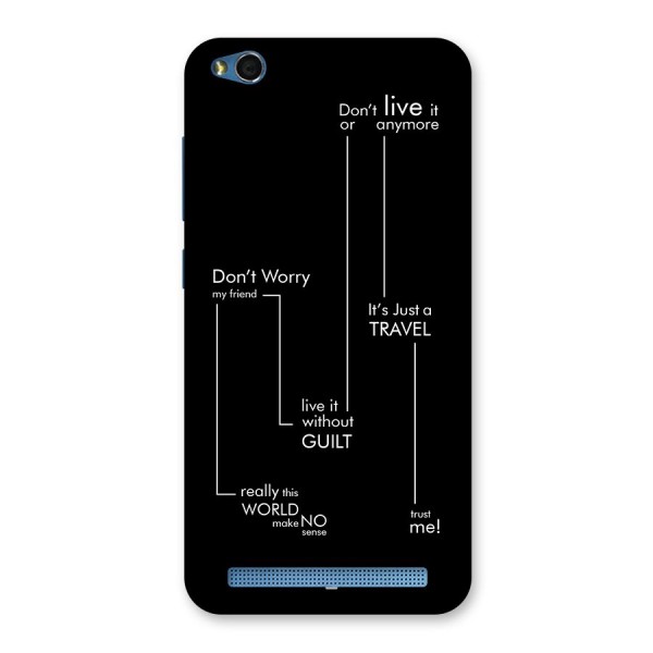 Quotes Of Life Back Case for Redmi 5A