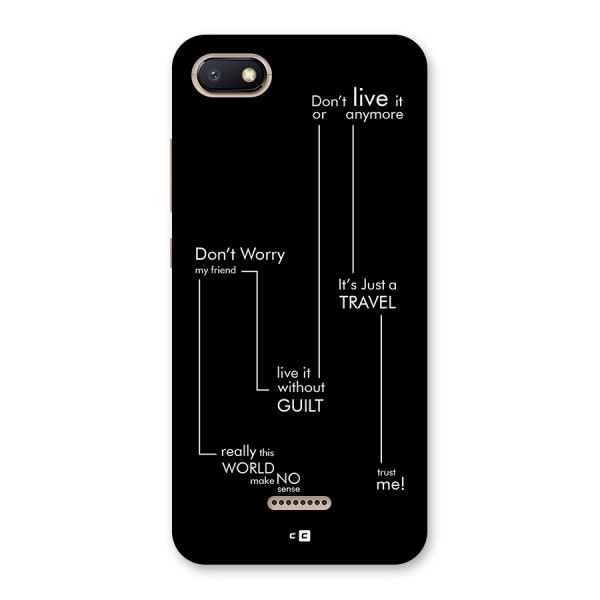 Quotes Of Life Back Case for Redmi 6A