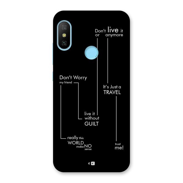 Quotes Of Life Back Case for Redmi 6 Pro