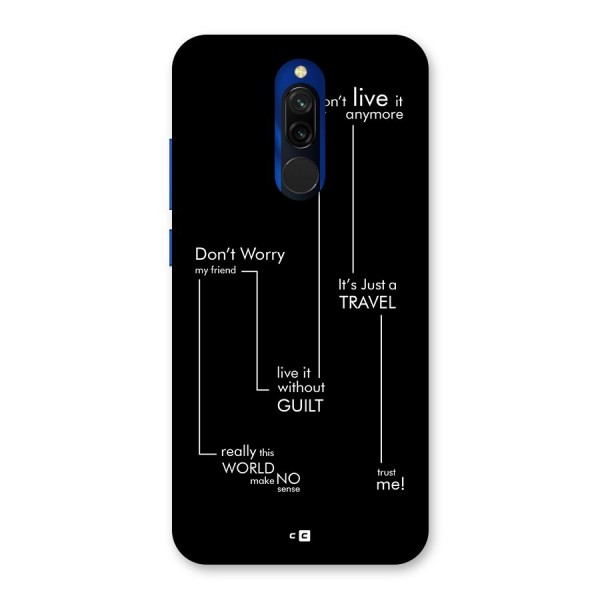 Quotes Of Life Back Case for Redmi 8