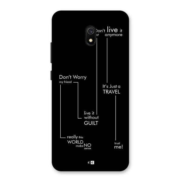 Quotes Of Life Back Case for Redmi 8A