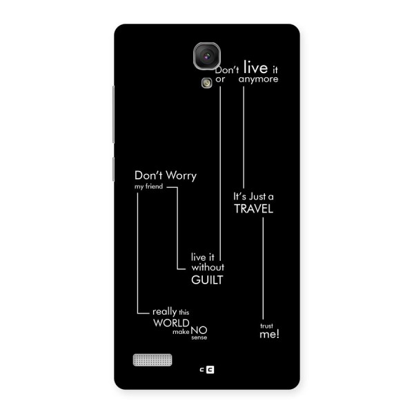 Quotes Of Life Back Case for Redmi Note