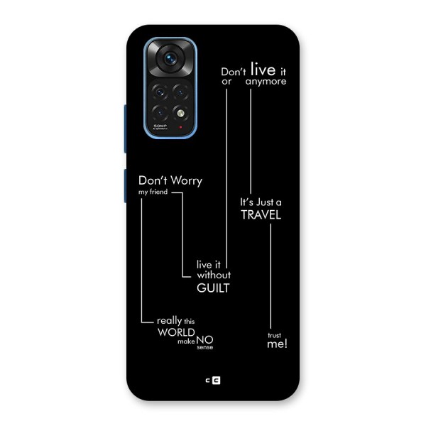 Quotes Of Life Back Case for Redmi Note 11S