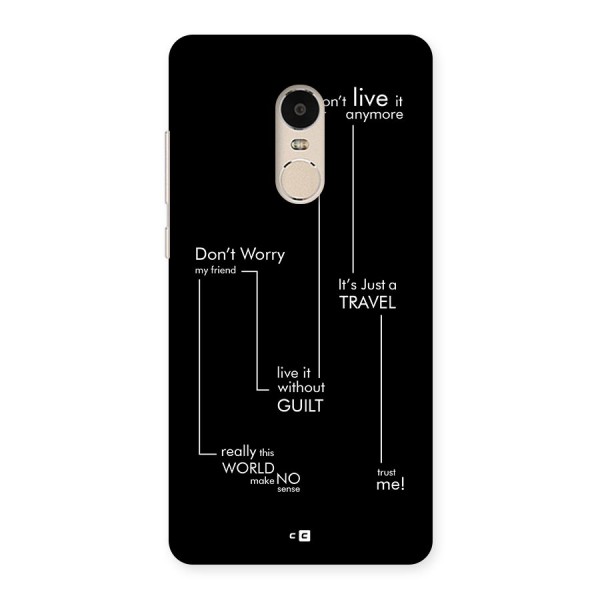 Quotes Of Life Back Case for Redmi Note 4