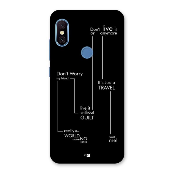 Quotes Of Life Back Case for Redmi Note 6 Pro