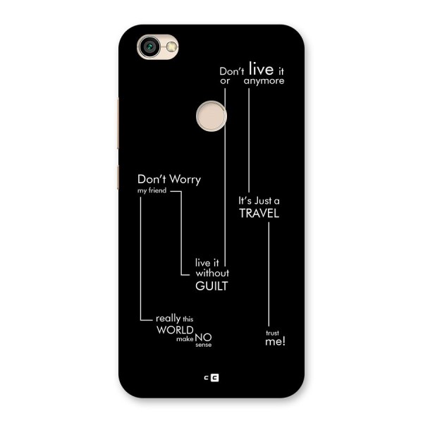 Quotes Of Life Back Case for Redmi Y1 2017