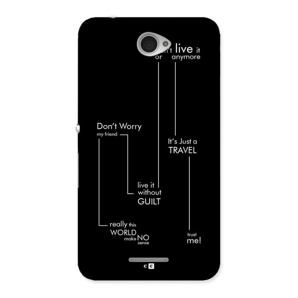 Quotes Of Life Back Case for Xperia E4