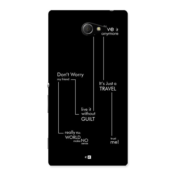 Quotes Of Life Back Case for Xperia M2