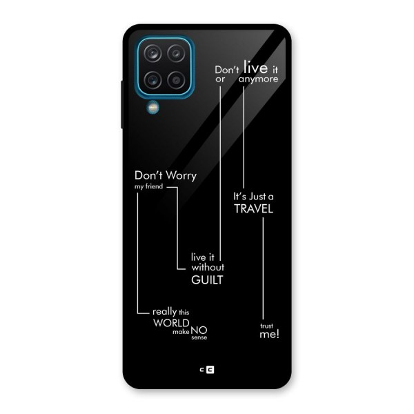 Quotes Of Life Glass Back Case for Galaxy A12