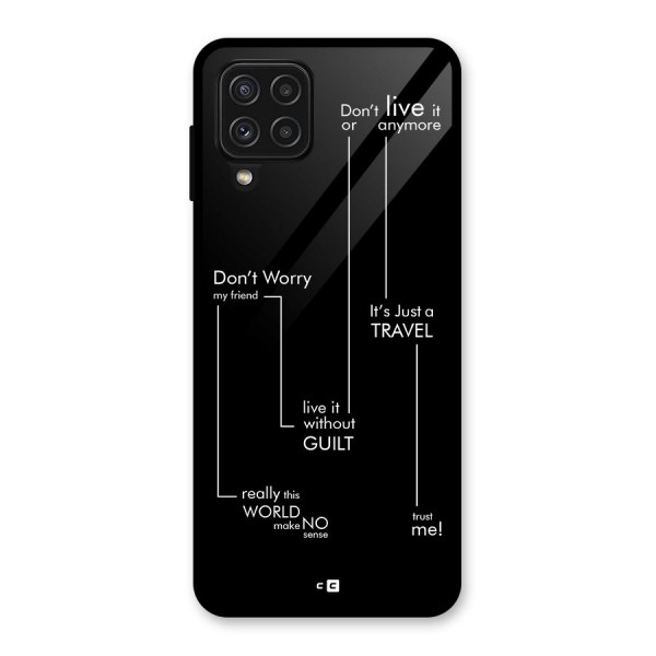 Quotes Of Life Glass Back Case for Galaxy A22 4G