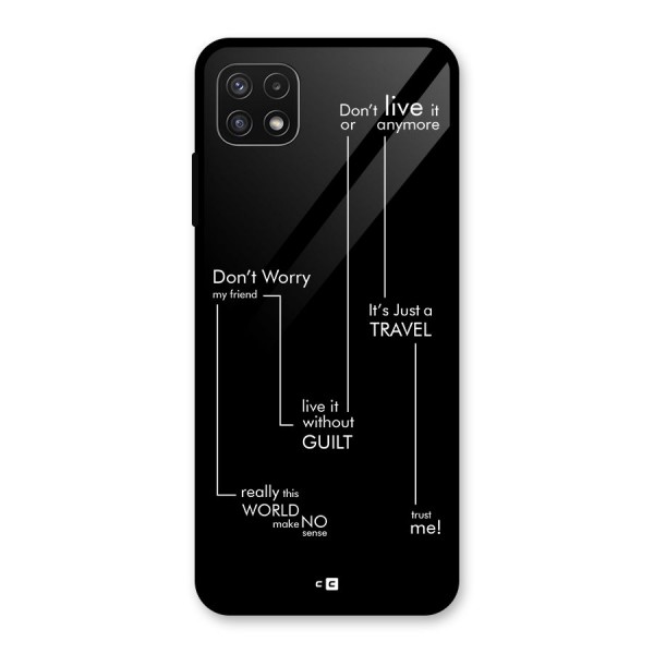 Quotes Of Life Glass Back Case for Galaxy A22 5G