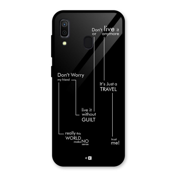 Quotes Of Life Glass Back Case for Galaxy A30