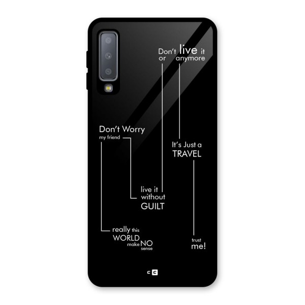 Quotes Of Life Glass Back Case for Galaxy A7 (2018)