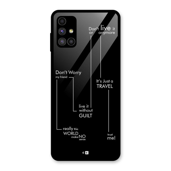 Quotes Of Life Glass Back Case for Galaxy M51