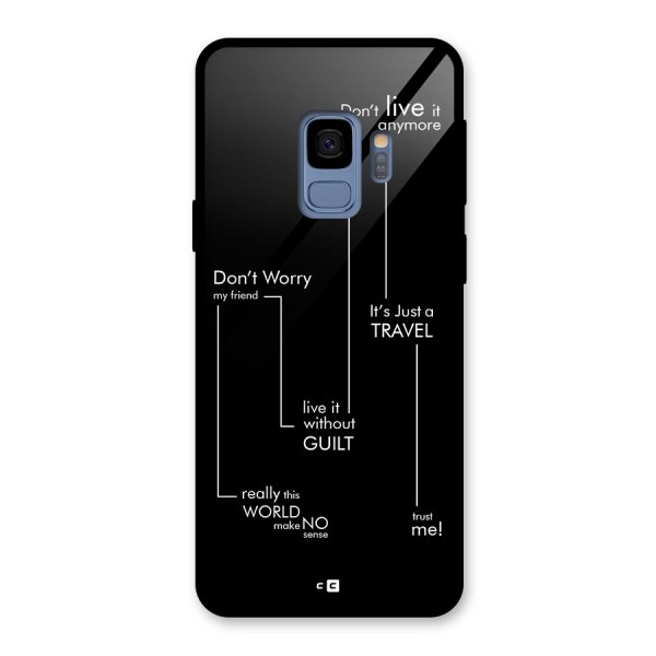 Quotes Of Life Glass Back Case for Galaxy S9