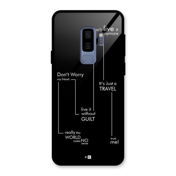 Quotes Of Life Glass Back Case for Galaxy S9 Plus