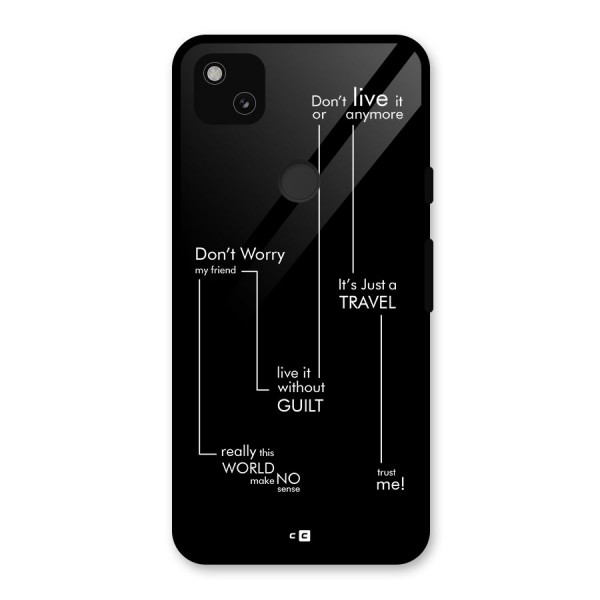 Quotes Of Life Glass Back Case for Google Pixel 4a