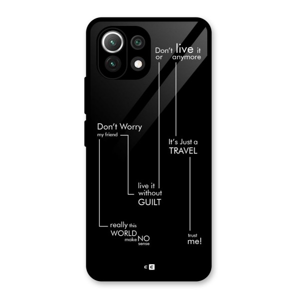 Quotes Of Life Glass Back Case for Mi 11 Lite