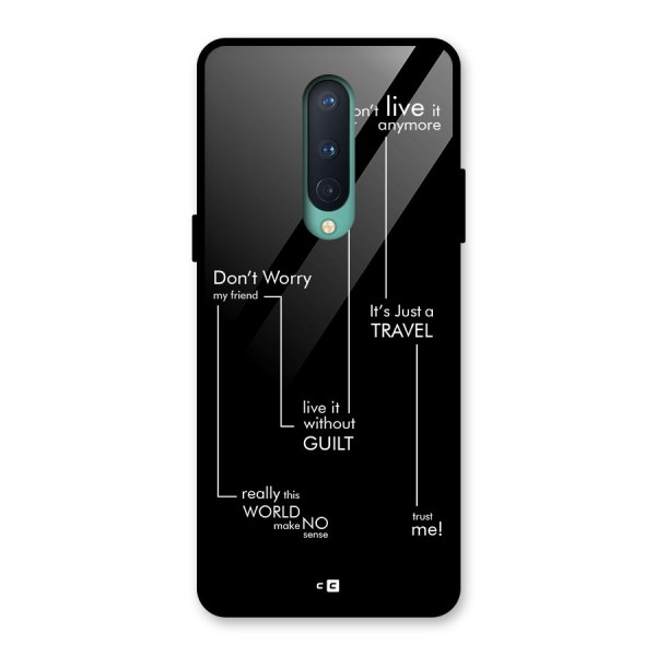 Quotes Of Life Glass Back Case for OnePlus 8