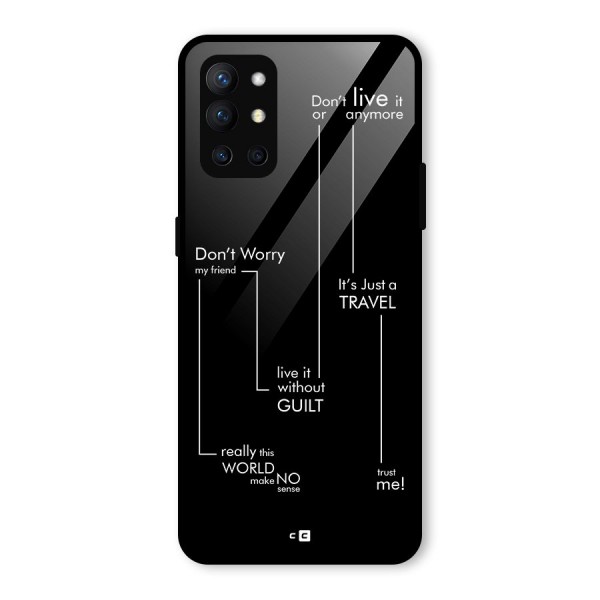 Quotes Of Life Glass Back Case for OnePlus 9R