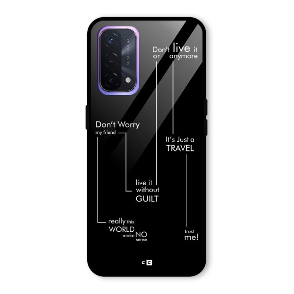 Quotes Of Life Glass Back Case for Oppo A74 5G