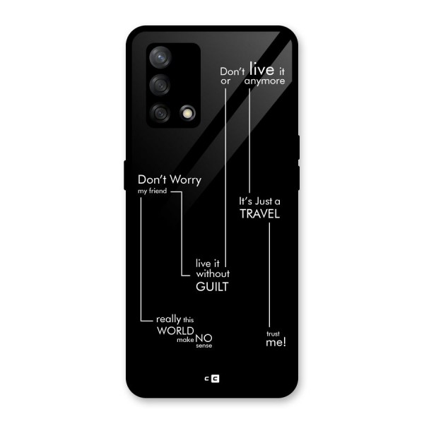 Quotes Of Life Glass Back Case for Oppo F19