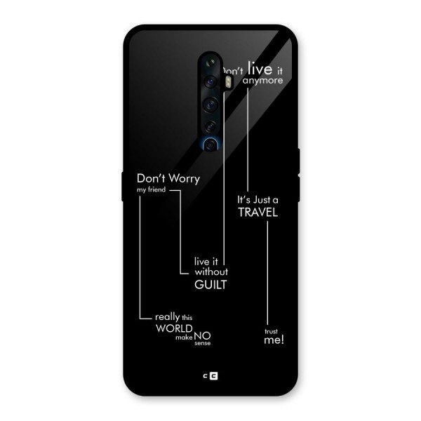 Quotes Of Life Glass Back Case for Oppo Reno2 F