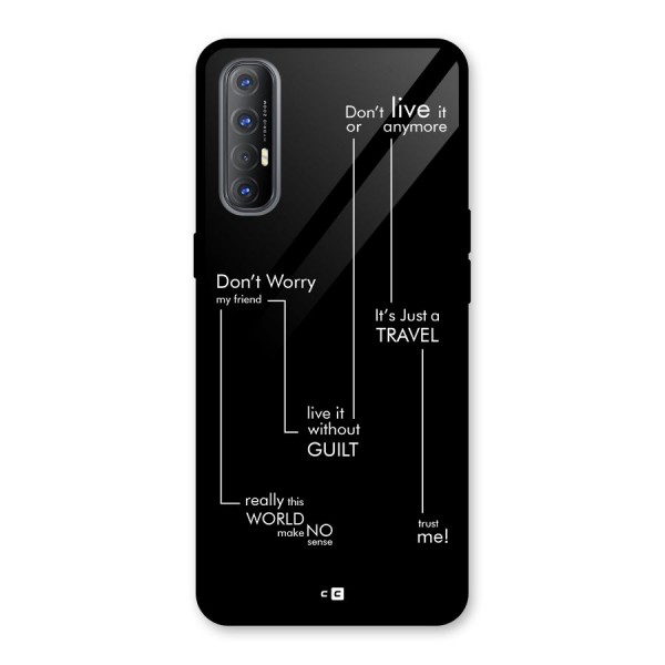 Quotes Of Life Glass Back Case for Oppo Reno3 Pro