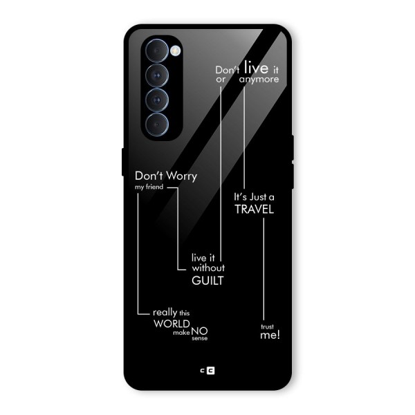 Quotes Of Life Glass Back Case for Oppo Reno4 Pro