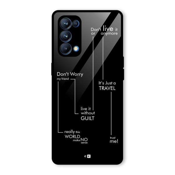 Quotes Of Life Glass Back Case for Oppo Reno5 Pro 5G