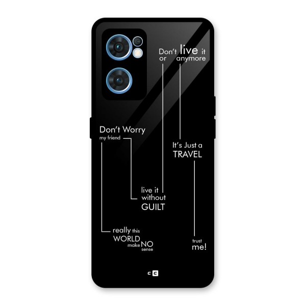 Quotes Of Life Glass Back Case for Oppo Reno7 5G